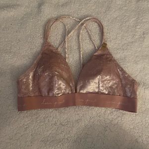 PINK velvet bralette large